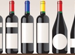 6 Full Red Wine Bottles Vector Set