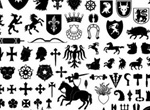 Huge Heraldry Shapes & Silhouettes Vector Pack