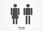 Male Female Washroom Symbols Vector Set