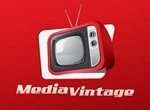 Red Vintage TV Media Vector Graphic