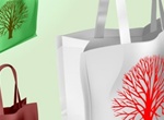 3 Vector Shopping Bags With Tree Set