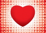 Bold Red Heart Vector Background