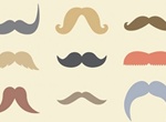 9 Cookie Duster Moustaches Vector Set