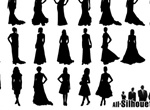 Women Of Fashion Vector Silhouettes