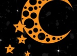 Abstract Moon And Stars Vector