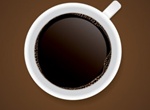 Perfect Cup Of Coffee Aerial View Vector Graphic