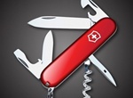 Realistic Red Swiss Army Knife Vector Graphic