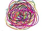 Colorful Scribbles Busyness Concept Vector Graphic