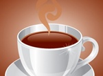 Simple Steaming Cup Of Coffee Vector