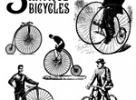 5 Antique Bicycles & Riders Vector Graphics