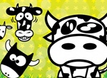 Comical Cartoon Cows Vector Set