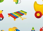 9 Brightly Colored Children's Toys Vector Set