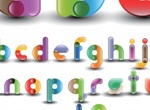 Colorful Alphabet Numbers Vector Fonts