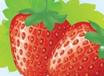 Juicy Red Strawberries Vector Graphic