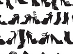 Fashion Ladies Shoes Silhouettes Vector