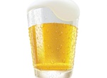 Chilled Glass Of Foaming Beer Graphic