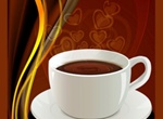 Love My Coffee Abstract Vector