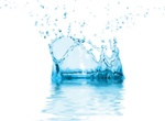Crystal Blue Water Splash Vector