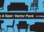 8 Silhouette Furniture Vector Items