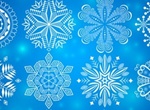 Exquisite Snowflake Style Vector Patterns