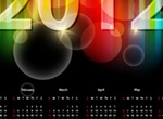 Sparkly 2012 Calendar Vector