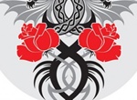 Dragons & Roses Vector Emblem