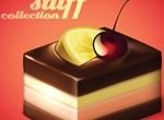 Sweet Chocolate Dessert Vector Ilustration