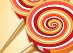 Colorful Swirl Lollipop Candy Vector