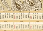 Detailed Vector 2012 Dragon Calendar