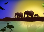 African Landscape With Animals