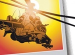 Combat Apache Helicopter Vector Graphic