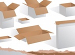 2 Styles Cardboard Boxes Vector Set