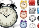 Collection Of Clocks Vector Graphics