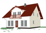 Quaint House With Dormer Vector Graphic