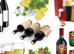 Wine & Beer Bottle Glass Vector Graphics
