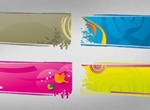 4 Colorful Banners