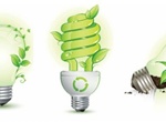 3 Green Leaf And Energy Saving Lamps Vector Logo Pack