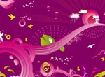 Purple Mystic Crazy Vector Background Art