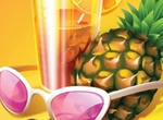Summer Day Tropical Cocktail Vector Graphic