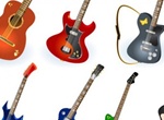 7 Electric And Acoustic Guitar Vector Graphics