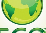Green Glossy Globe Eco Vector Graphic