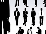 14 Distinguished Businessmen Silhouettes