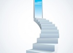 Stairway To The Sky Concept Vector Graphic