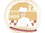 Pizza Chef Kitchen Cook Vector Illustration