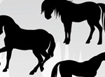 3 Amazing Horse Silhouettes Vector Graphics