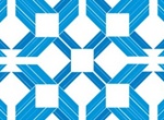 Multiple Blue Squares Diamond Vector Illustration