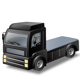 Black, Transportation, Truck Icon