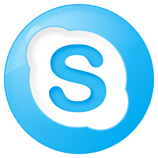 Blue, Button, Skype, Social Icon