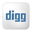 Box, Digg, Social, White Icon
