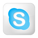 Box, Skype, Social, White Icon